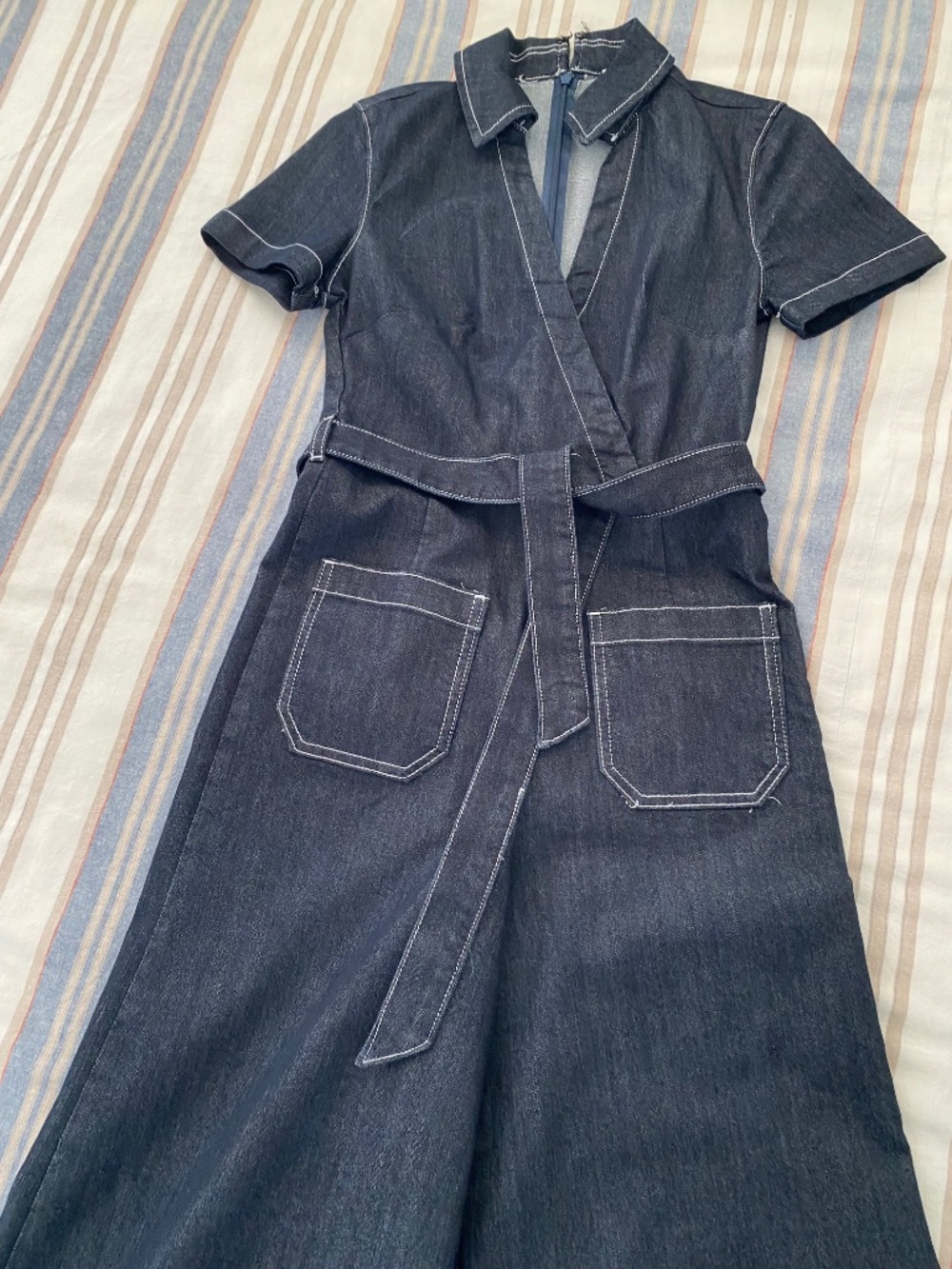 Maeve by Anthropologie The Collette Wrap Jumpsuit Denim, size 6 - Picture 9 of 9